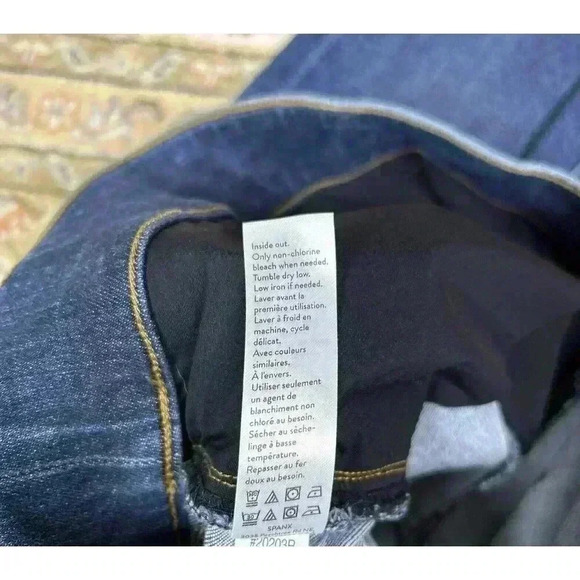 Spanx Jeans Medium Skinny Raw Ham Distressed Blue Color Tummy Control M - Picture 10 of 11